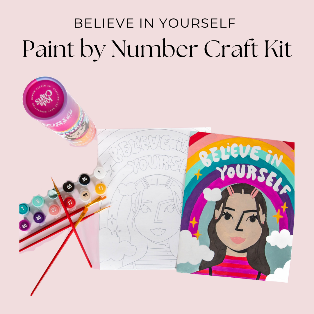  Kids Crafts Paint by Number Craft: Believe in Yourself - Default Title - Bonton