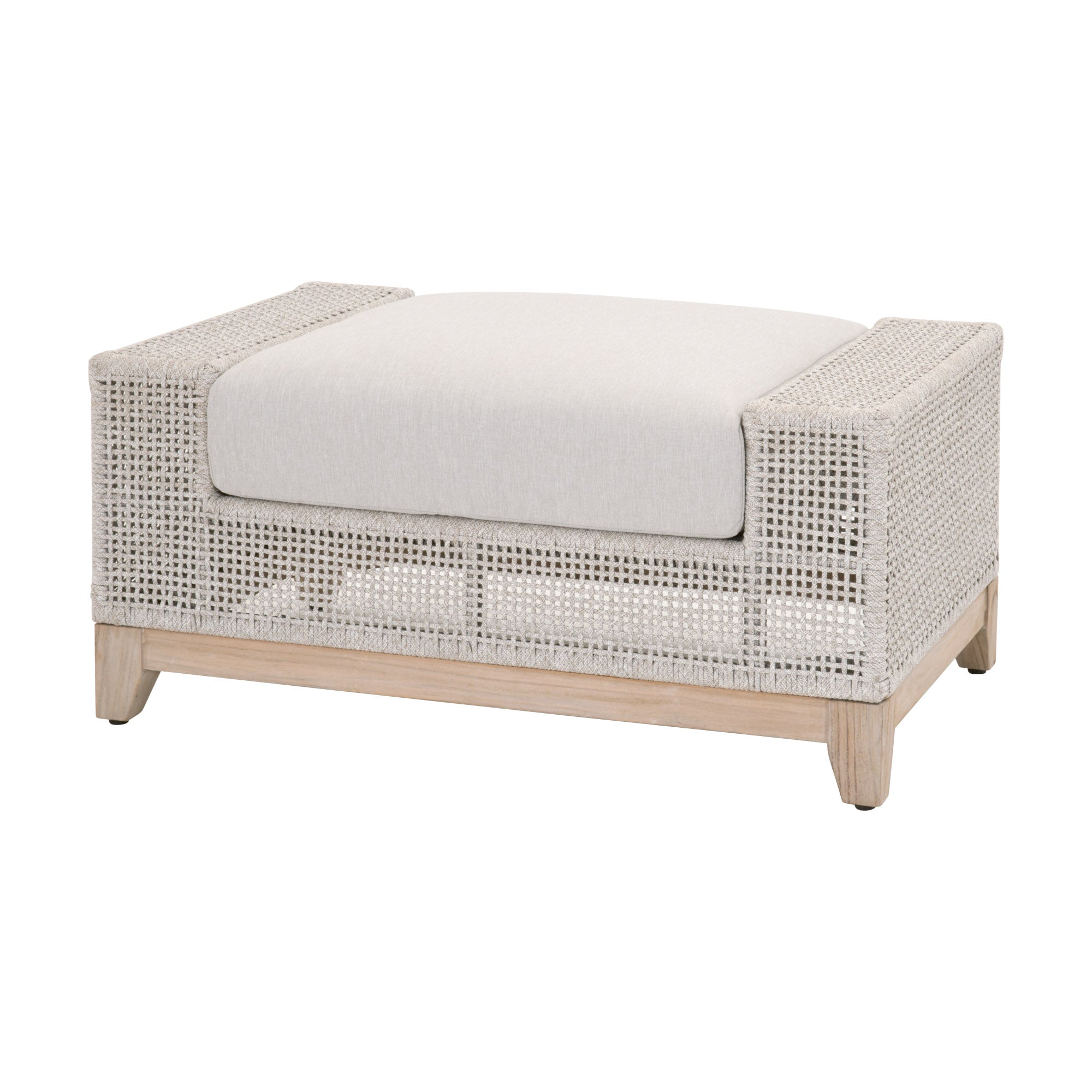  Essentials For Living Tropez Outdoor Ottoman - Natural Gray - Bonton