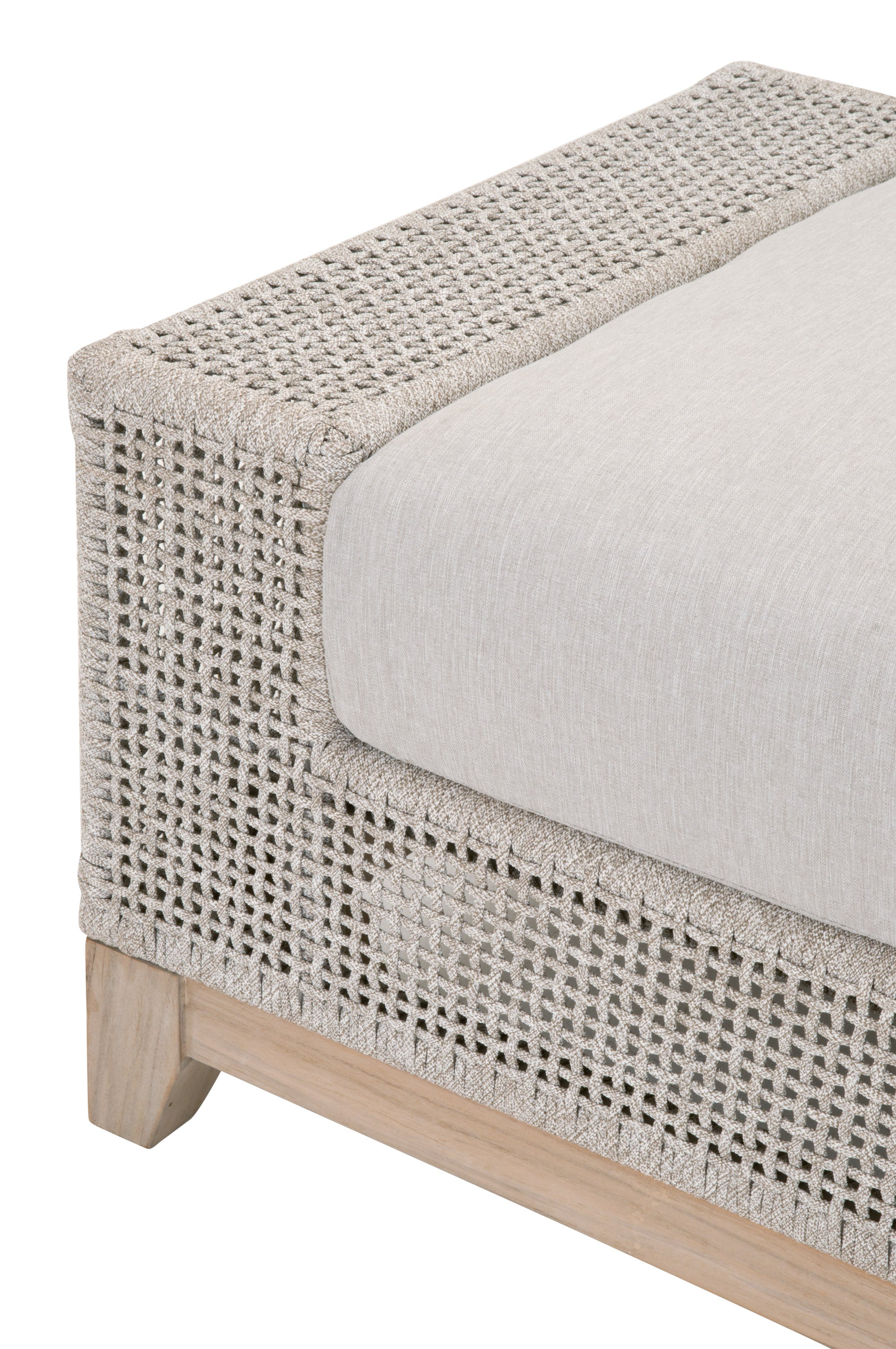  Essentials For Living Tropez Outdoor Ottoman - Natural Gray - Bonton