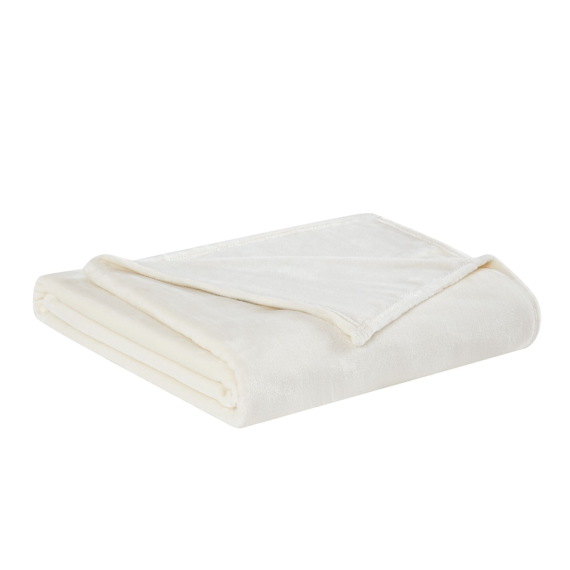  Truly Soft Velvet Plush Blanket - Ivory - Bonton