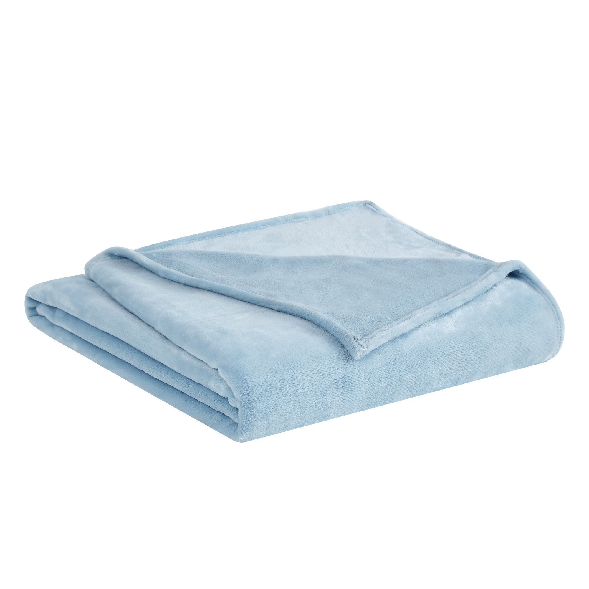  Truly Soft Velvet Plush Blanket - Light Blue - Bonton