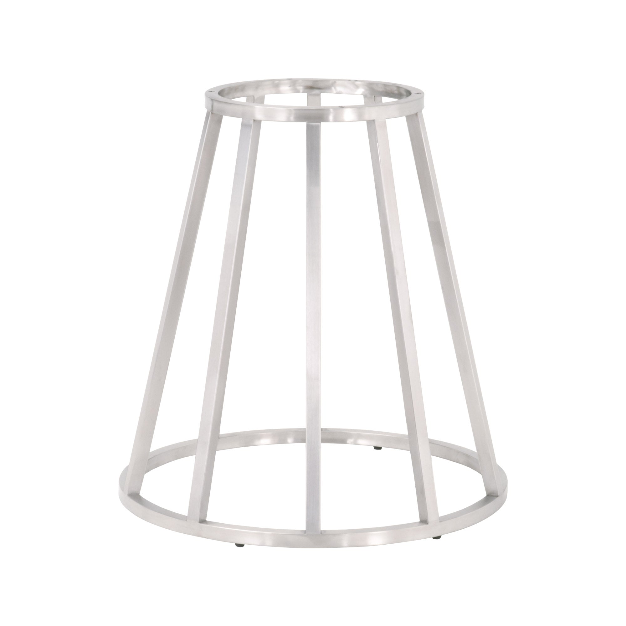  Essentials For Living Turino Round Dining Table Base - Brushed Stainless Steel - Bonton