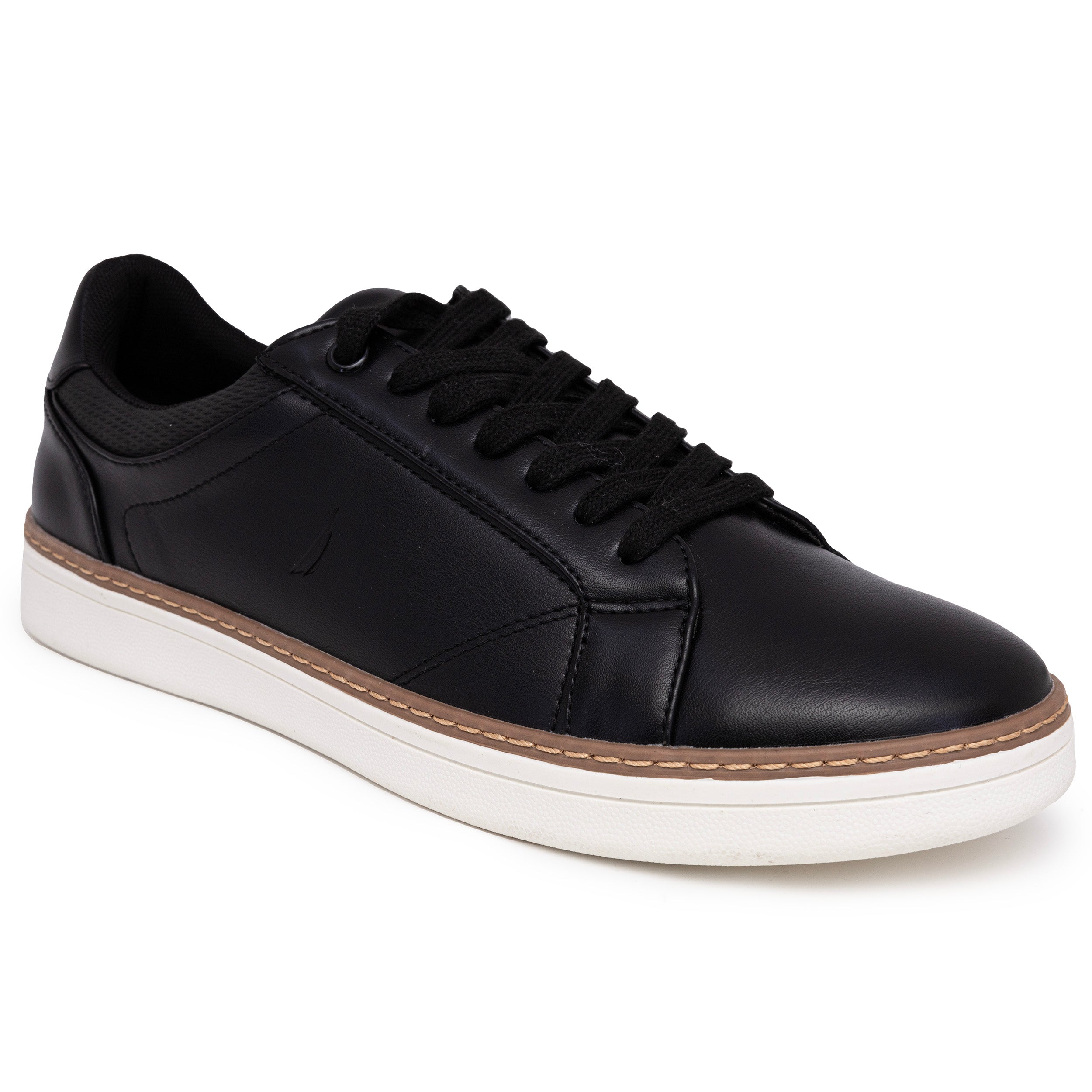  Nautica Turvo Casual Court Sneaker - Black - Bonton