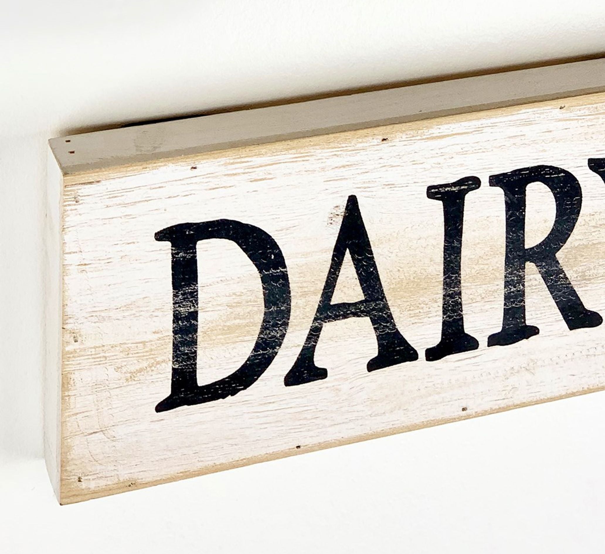  Paris Loft Dairy Farmhouse Style Sign - White - Bonton