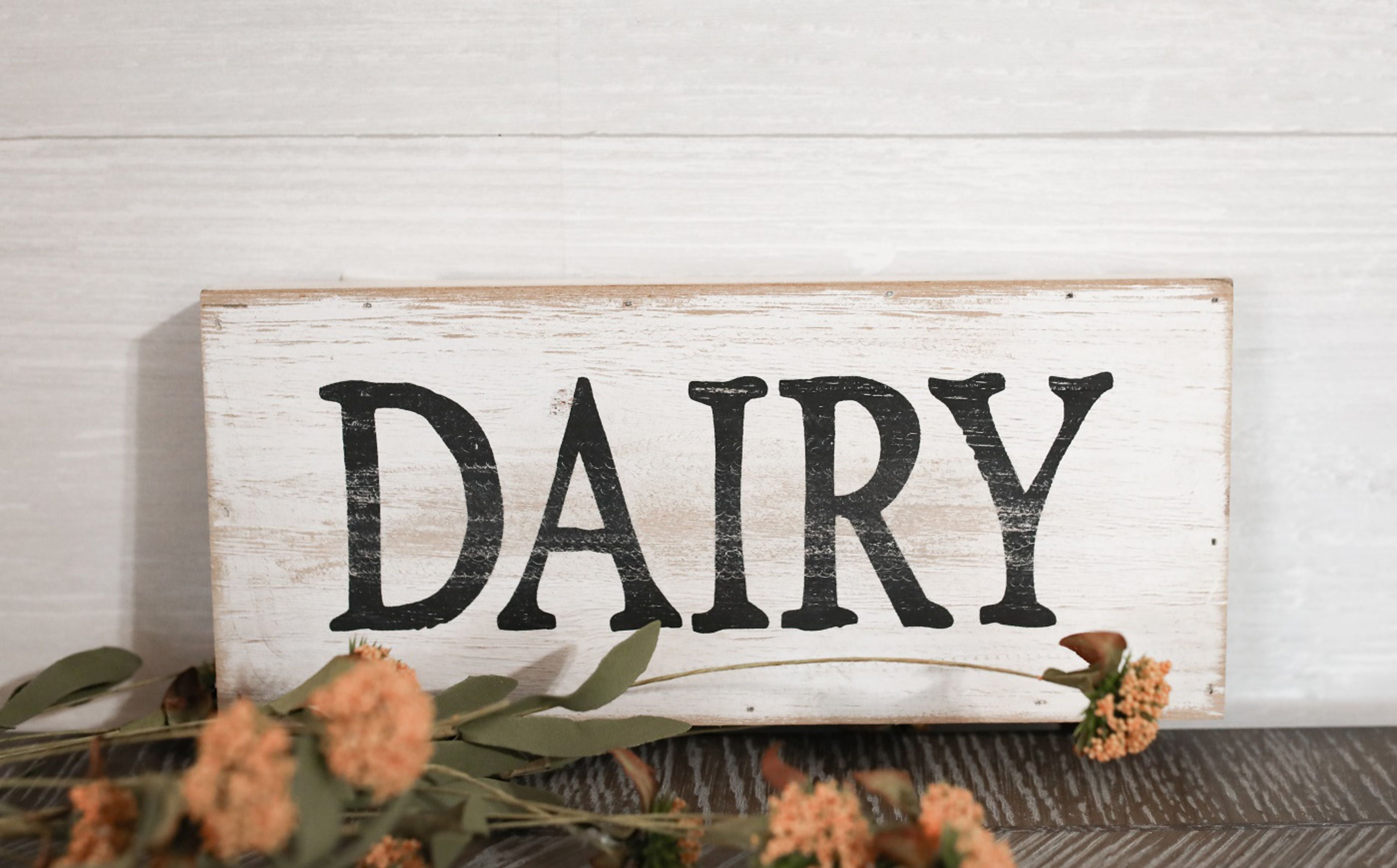  Paris Loft Dairy Farmhouse Style Sign - White - Bonton