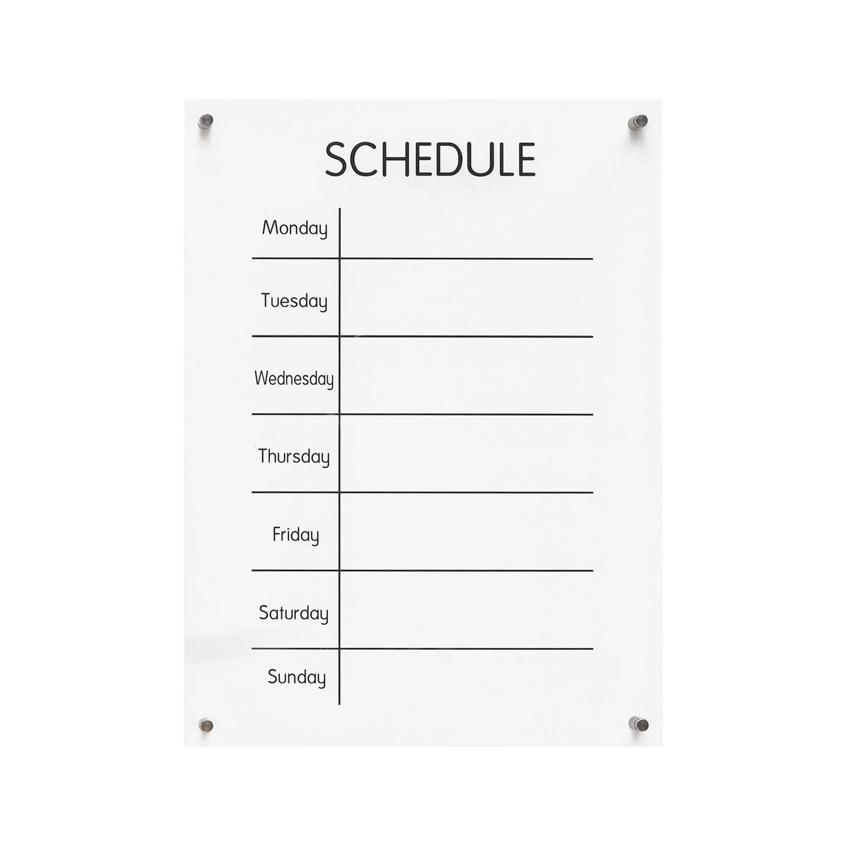 Reusable Acrylic Wall Calendar Dry Erase Board