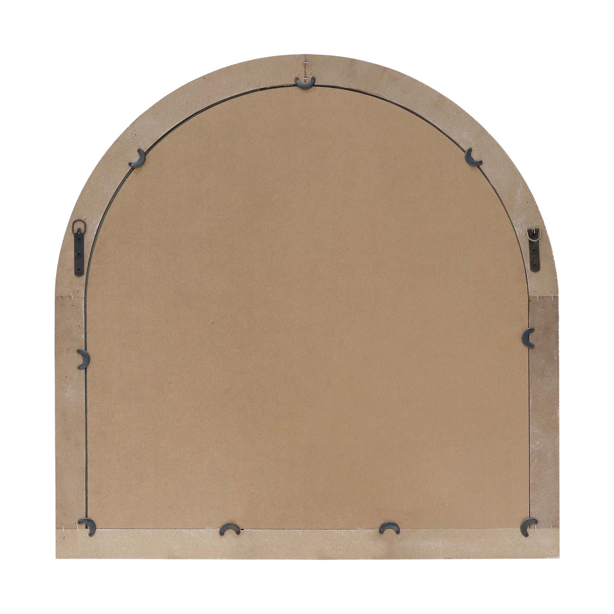  Paris Loft Farmhouse Arched Window Mirror, Cathedral Mirror - Gray - Bonton