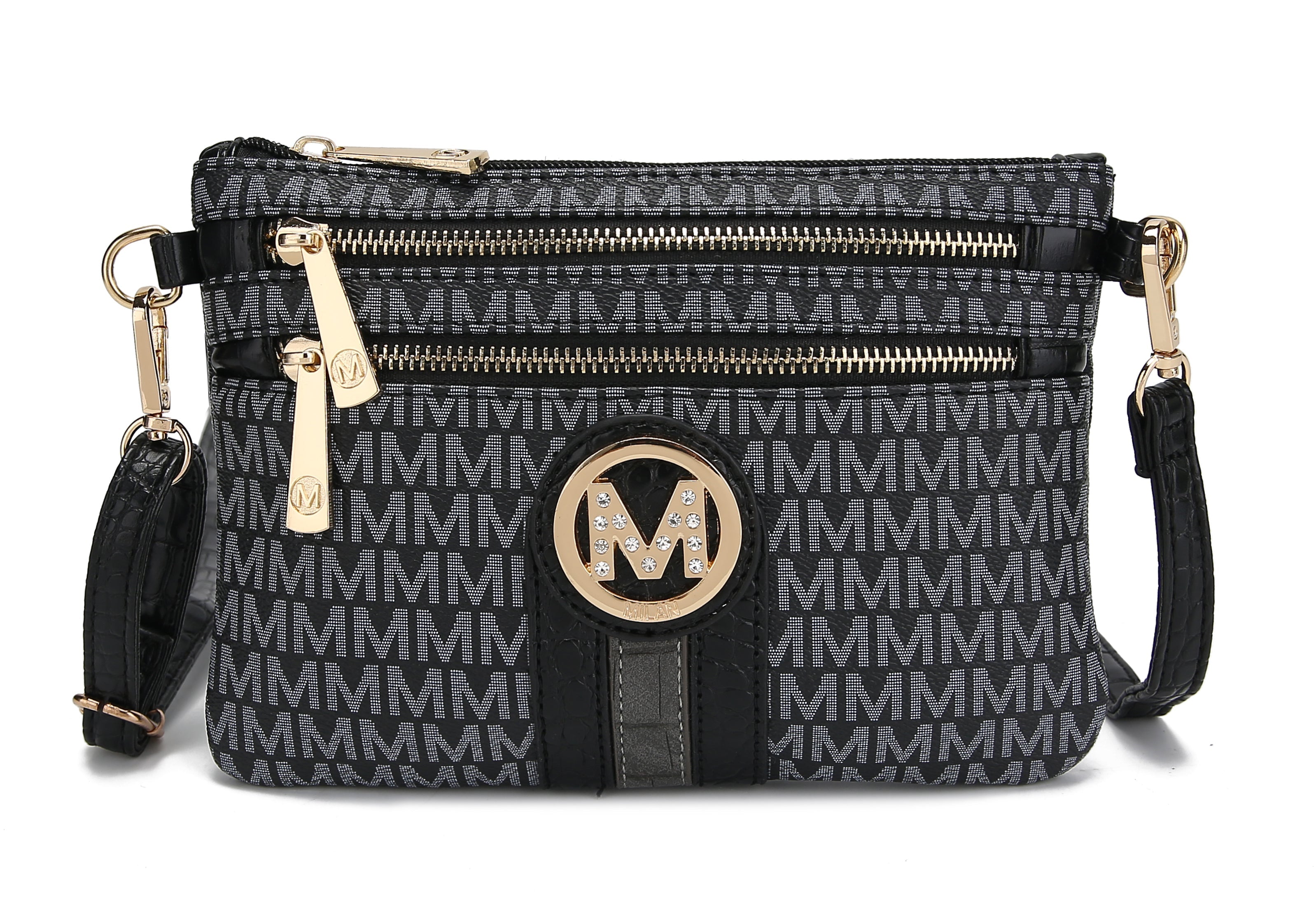  MKF Collection Tarren Signature Crossbody Bag - Black - Bonton