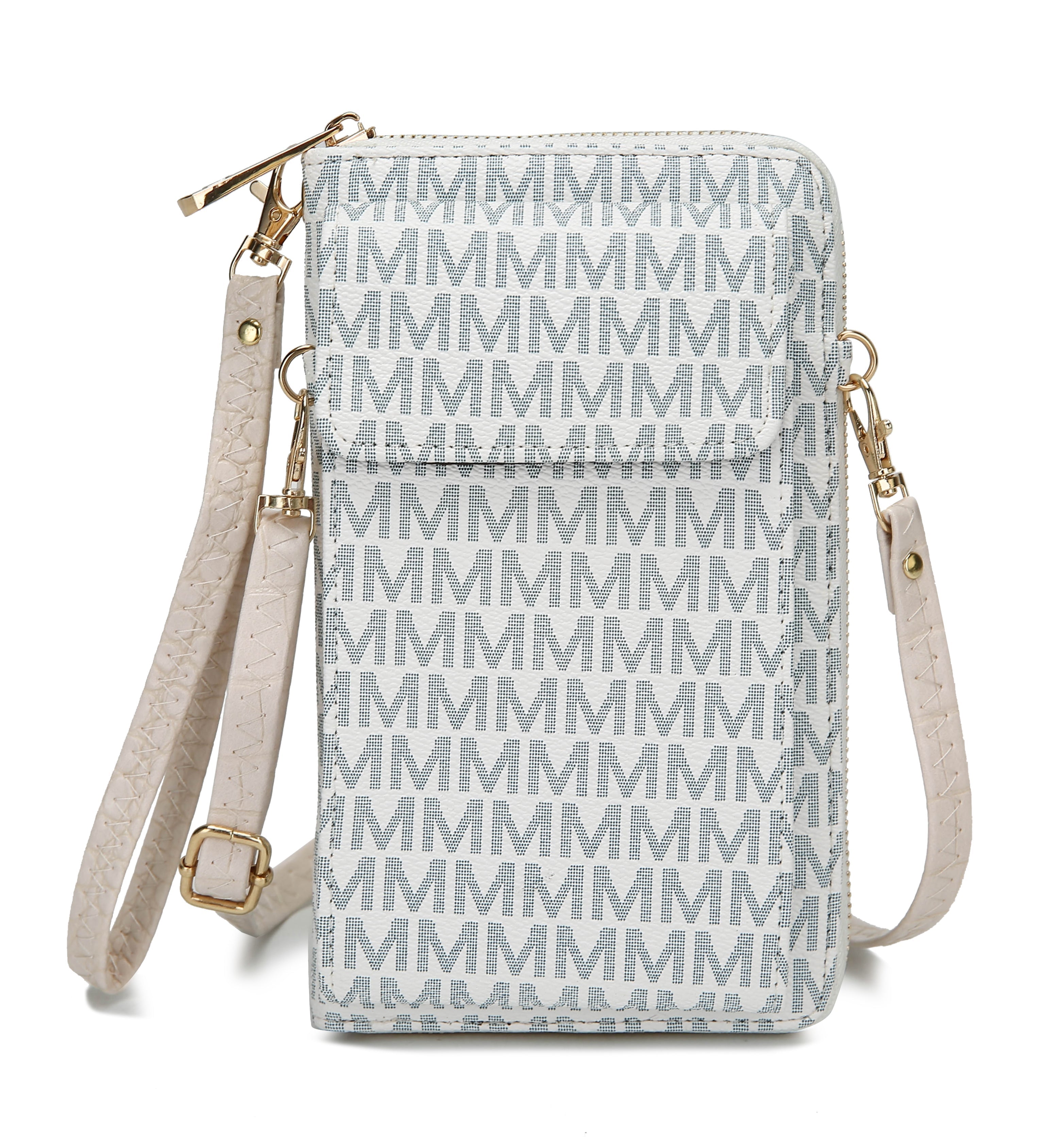  MKF Collection Mala Phone Crossbody Bag - White - Bonton