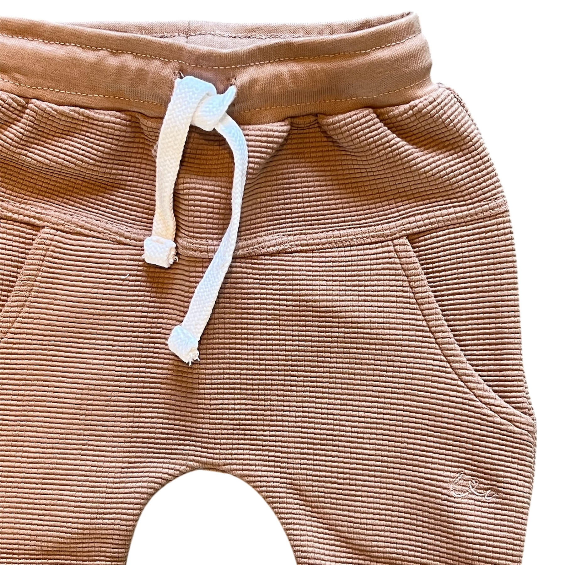  Laree + Co. Umber Waffle Knit Joggers - NB - Bonton