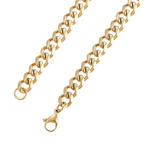  Gemesis Jewels by Edforce Cuban Interlink Chain Anklet - Silver - Bonton