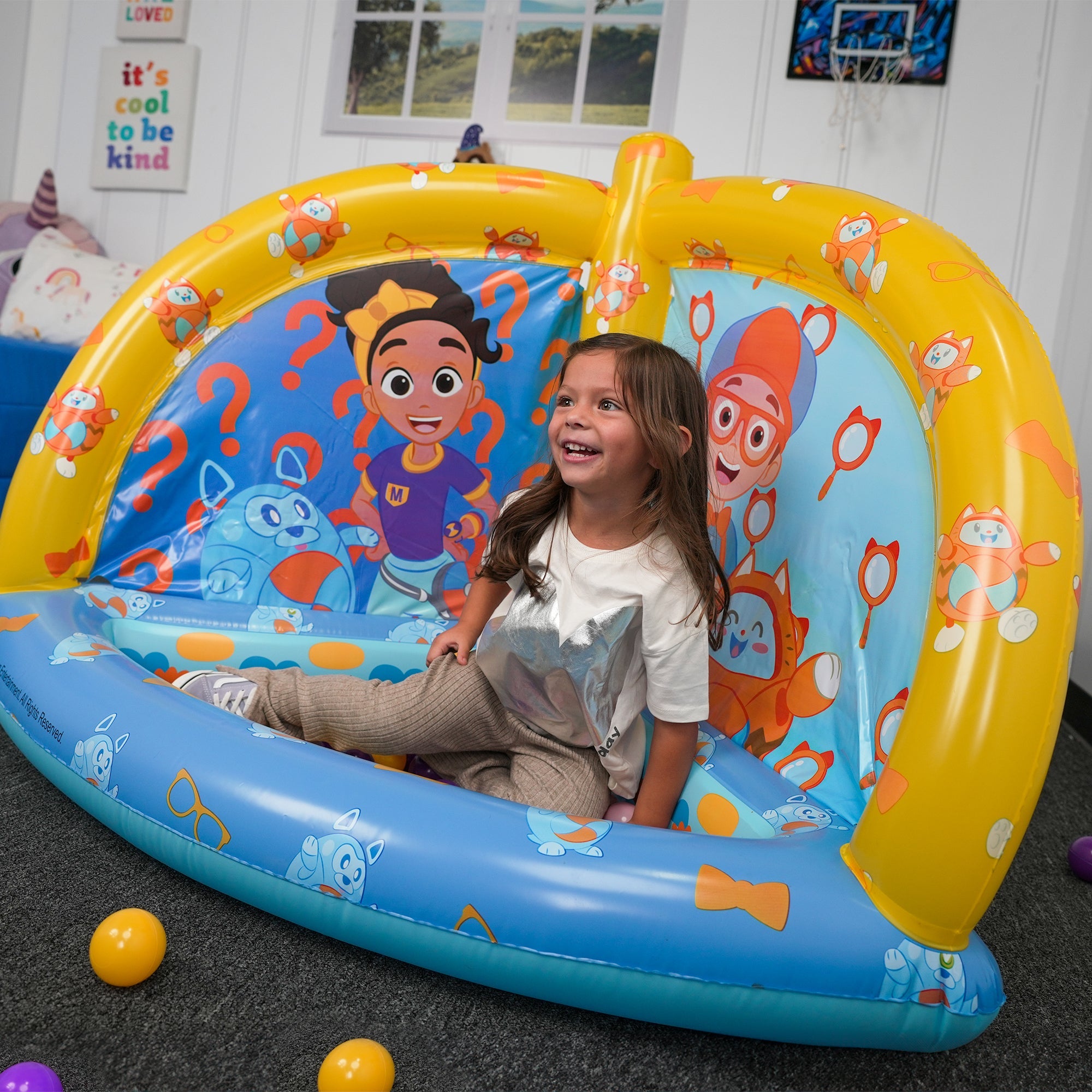  HobbyTron Blippi Inflatable Ball Pit - Default Title - Bonton