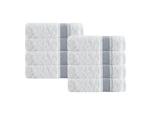 Unique Turkish Cotton 8 Piece Washcloth Set