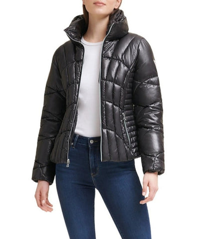 Quilted Puffer Jacket Black