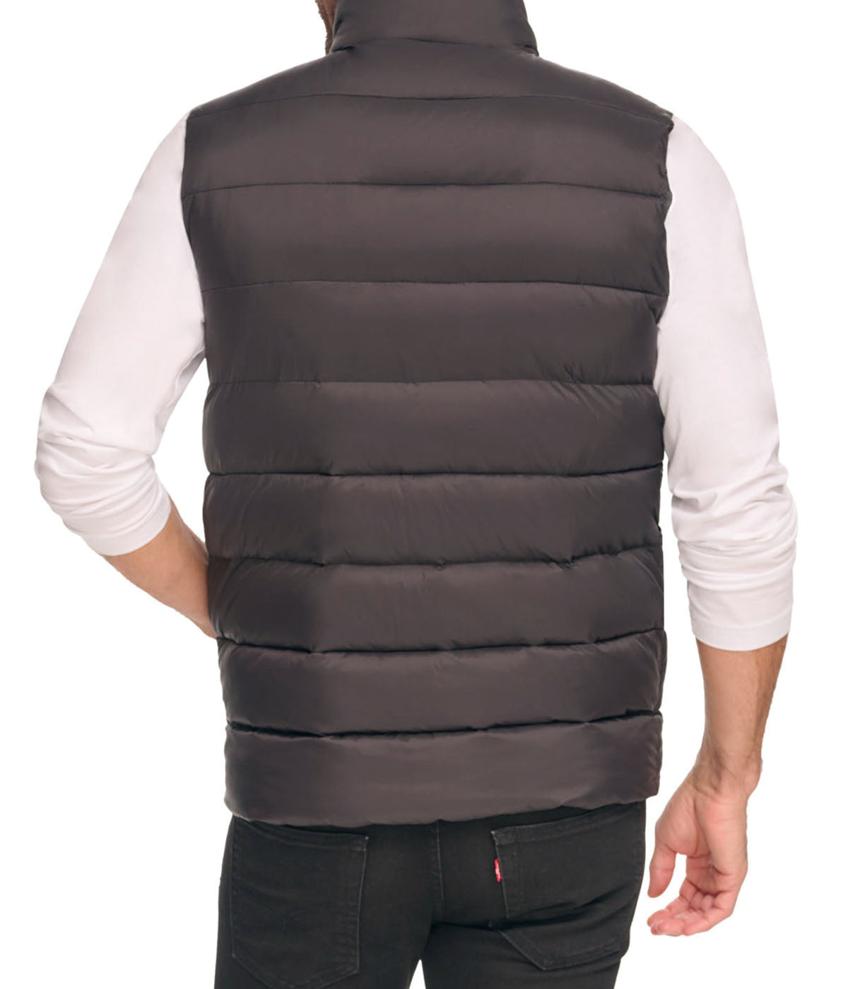  Kenneth Cole Cire Poly Puffer Vest - Black - Bonton