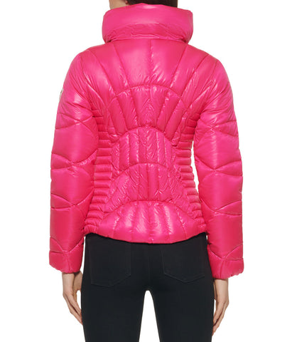 Quilted Puffer Jacket Hot Pink