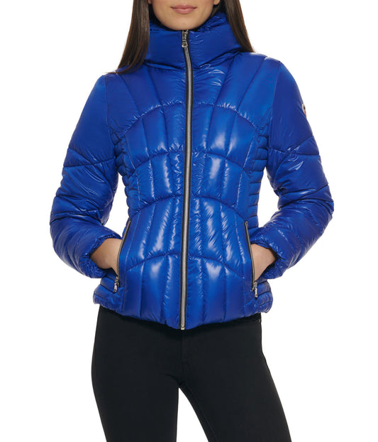 Quilted Indigo Puffer Jacket