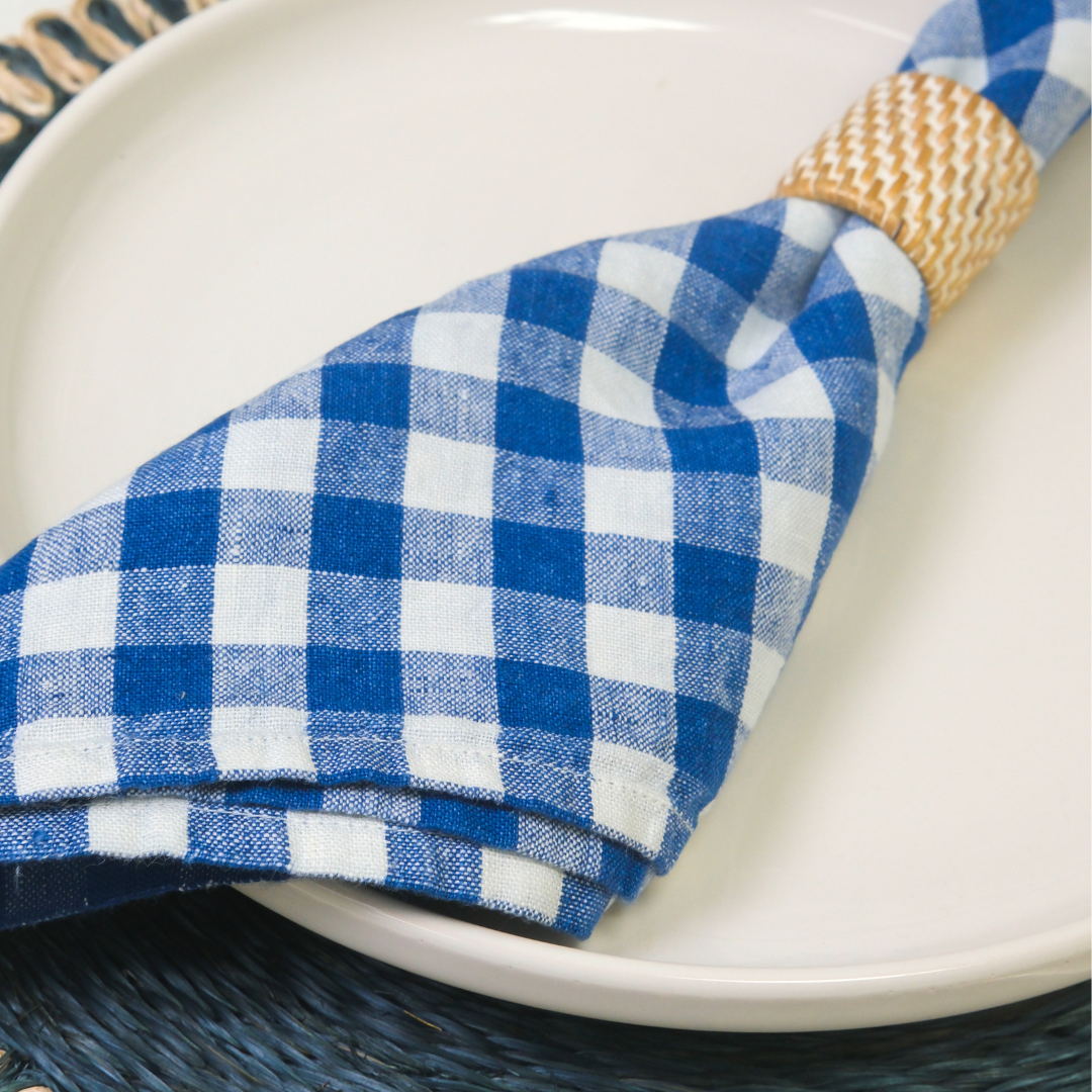  Caravan Picnic Napkin 20x20 - Set of 4 - Blueberry - Bonton