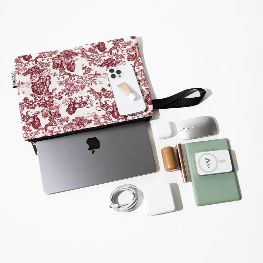  Pop Ups Brand LAPTOP SLEEVE LION TOILE - Default Title - Bonton