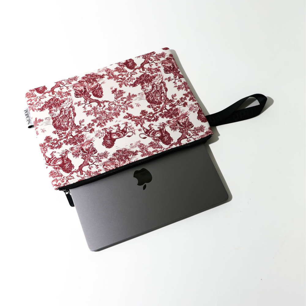  Pop Ups Brand LAPTOP SLEEVE LION TOILE - Default Title - Bonton