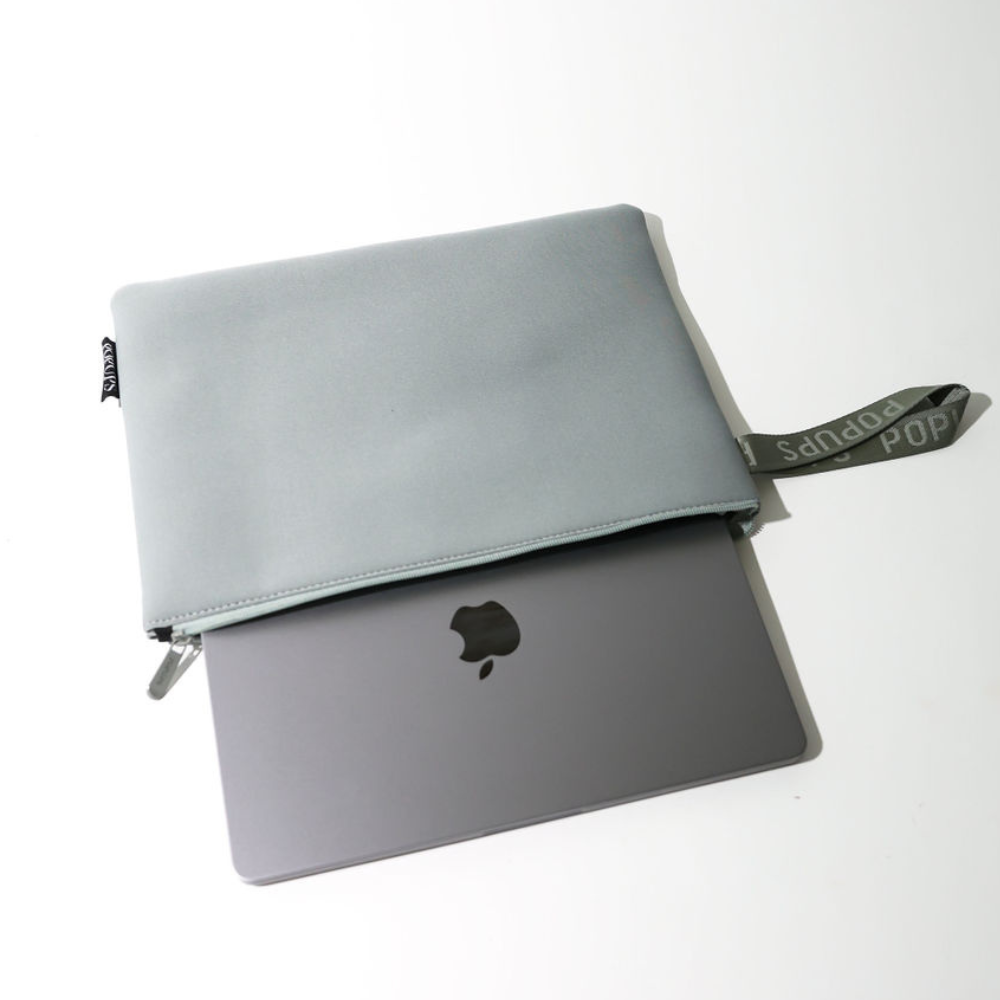  Pop Ups Brand LAPTOP SLEEVE STONE GREY - Default Title - Bonton