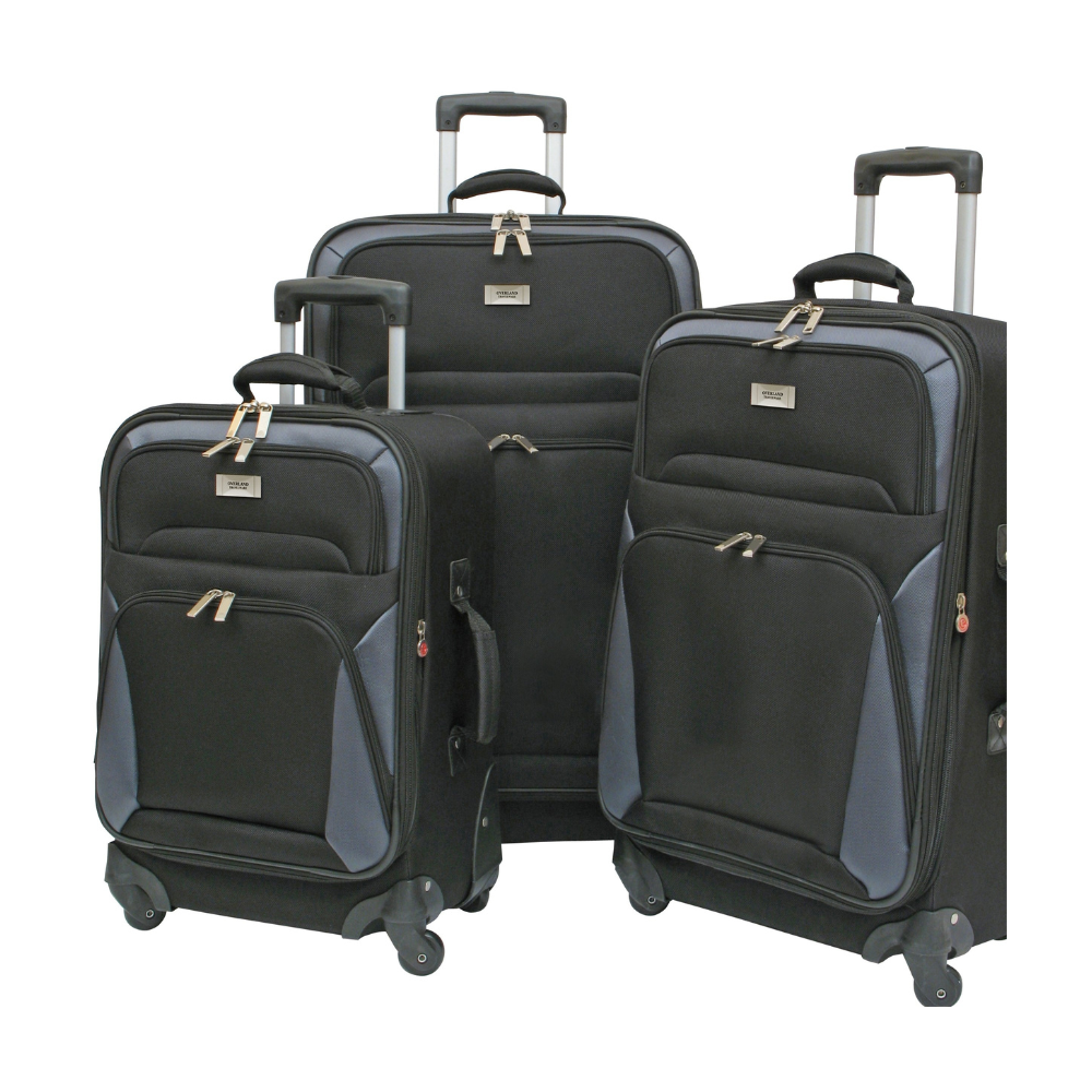  Geoffrey Beene Geoffrey Beene Brentwood Collection 3 Pc Luggage Set, Black - Default Title - Bonton