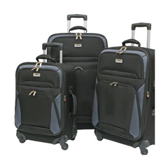 Geoffrey Beene Brentwood Collection 3 Pc Luggage Set, Black