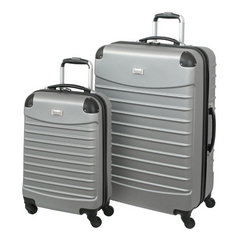 Geoffrey Beene Hardside 2 Pc Luggage Set, Silver