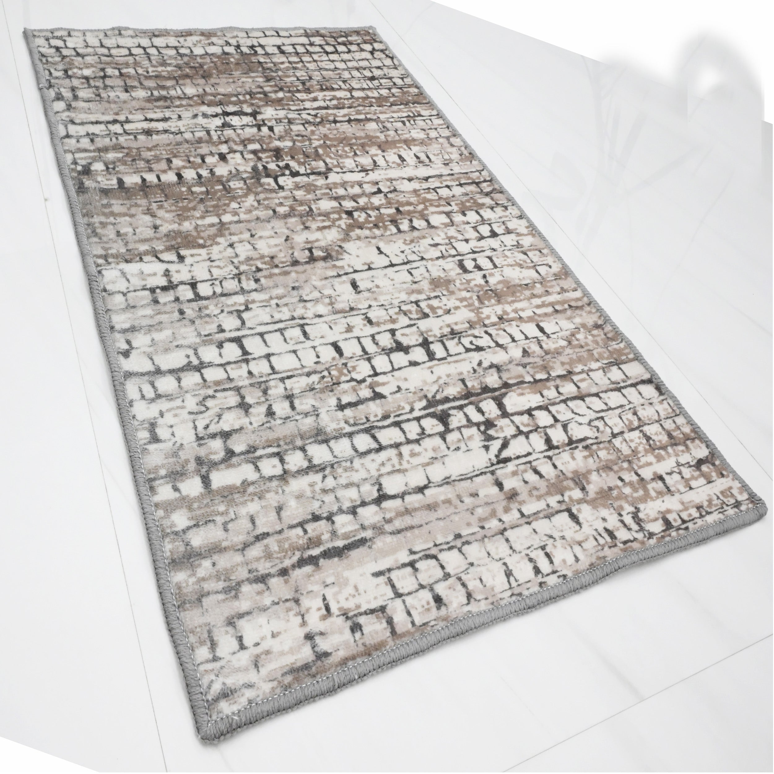  Bibb Home Bibb Home Washable Flannel Printed Area Rug With Latex Back 4x6 Ft - 4x6 ft - Bonton