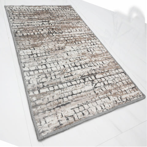 Bibb Home Washable Flannel Printed Area Rug With Latex Back 4x6 Ft
