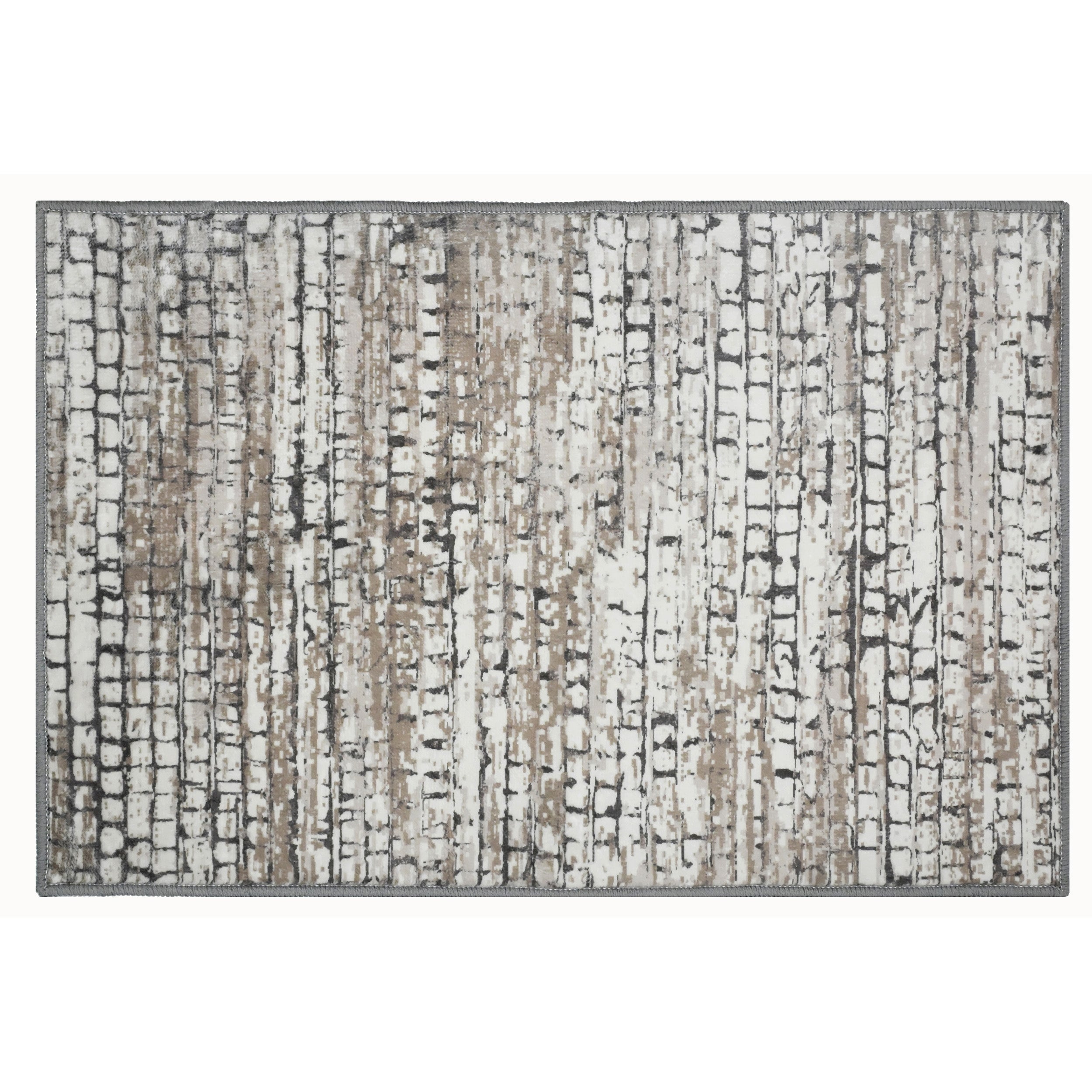  Bibb Home Bibb Home Washable Flannel Printed Area Rug With Latex Back 4x6 Ft - 4x6 ft - Bonton