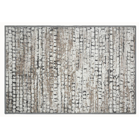 Bibb Home Washable Flannel Printed Area Rug With Latex Back 4x6 Ft