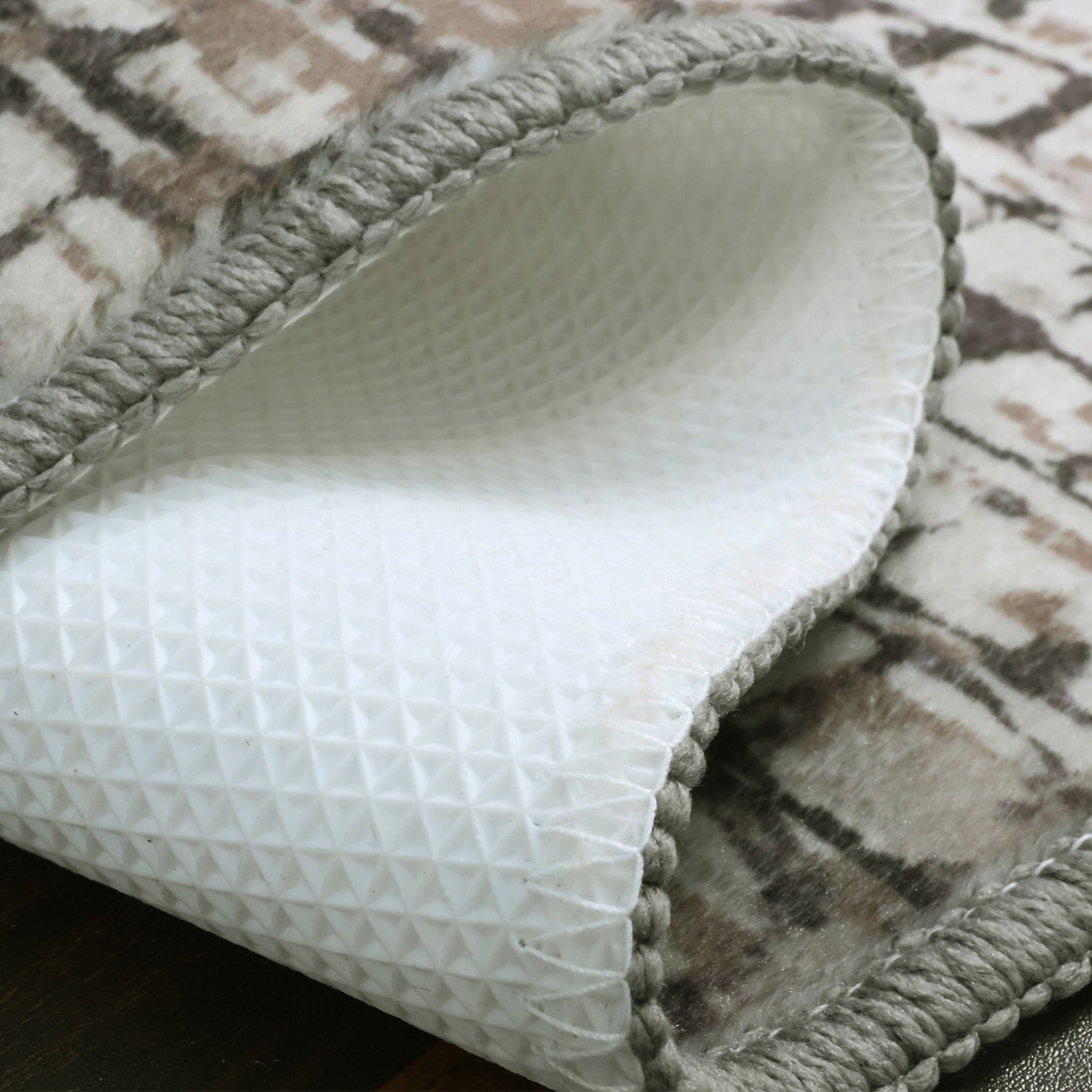  Bibb Home Bibb Home Washable Flannel Printed Accent Rug With Latex Back 1-2-Pack 20x30 - 20