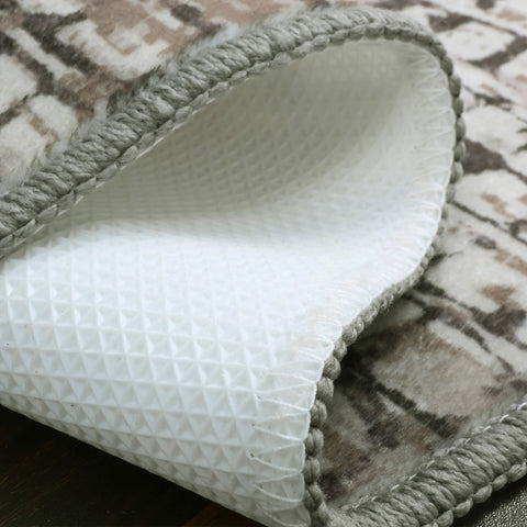 Bibb Home Washable Flannel Printed Accent Rug With Latex Back 1-2-Pack 20x30