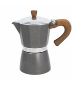 Tognana By Widgeteer Wood & Stone 6-Cup Espresso Moka Pot Gray
