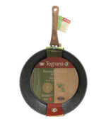 Tognana By Widgeteer Wood & Stone Style Aluminum Nonstick 11" Deep Fry Pan Gray