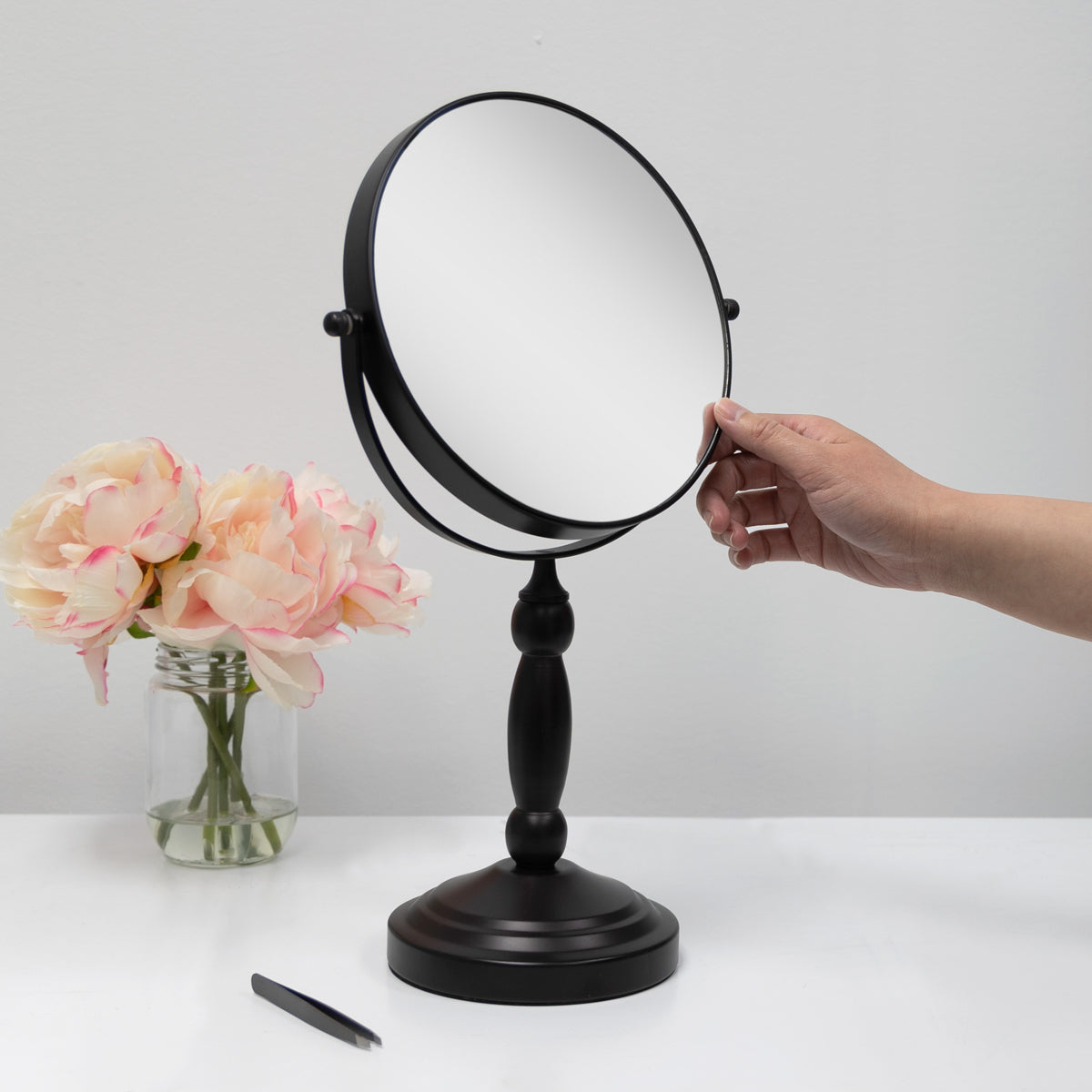  Zadro Makeup Mirror with 10X/1X Magnification & Swivel - Oil-Rubbed Bronze - Bonton