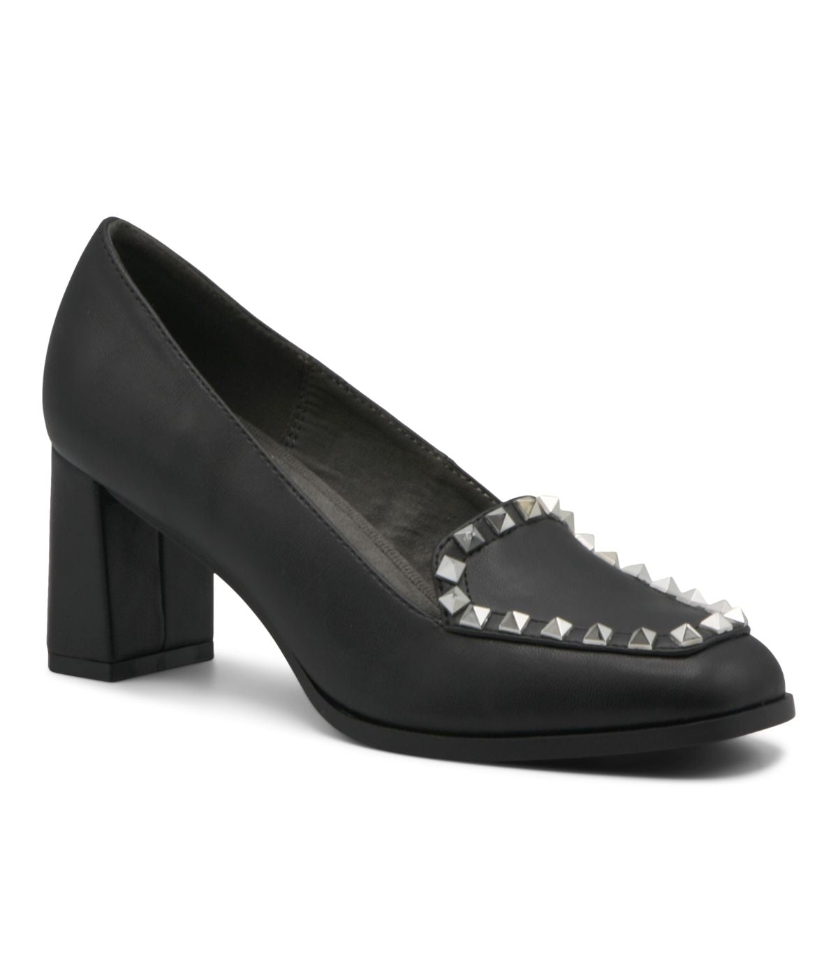  Vanter Block Heel Loafer Black-Sm - Black-Sm - Bonton