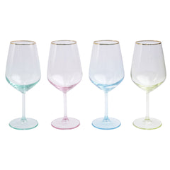 Rainbow Wine Glasses Set of 4