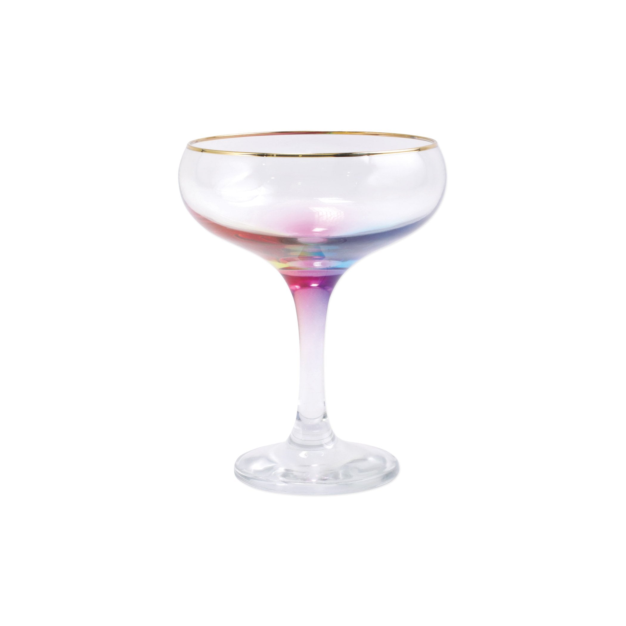  Vietri Rainbow Coupe Champagne Glass - Turquoise - Bonton