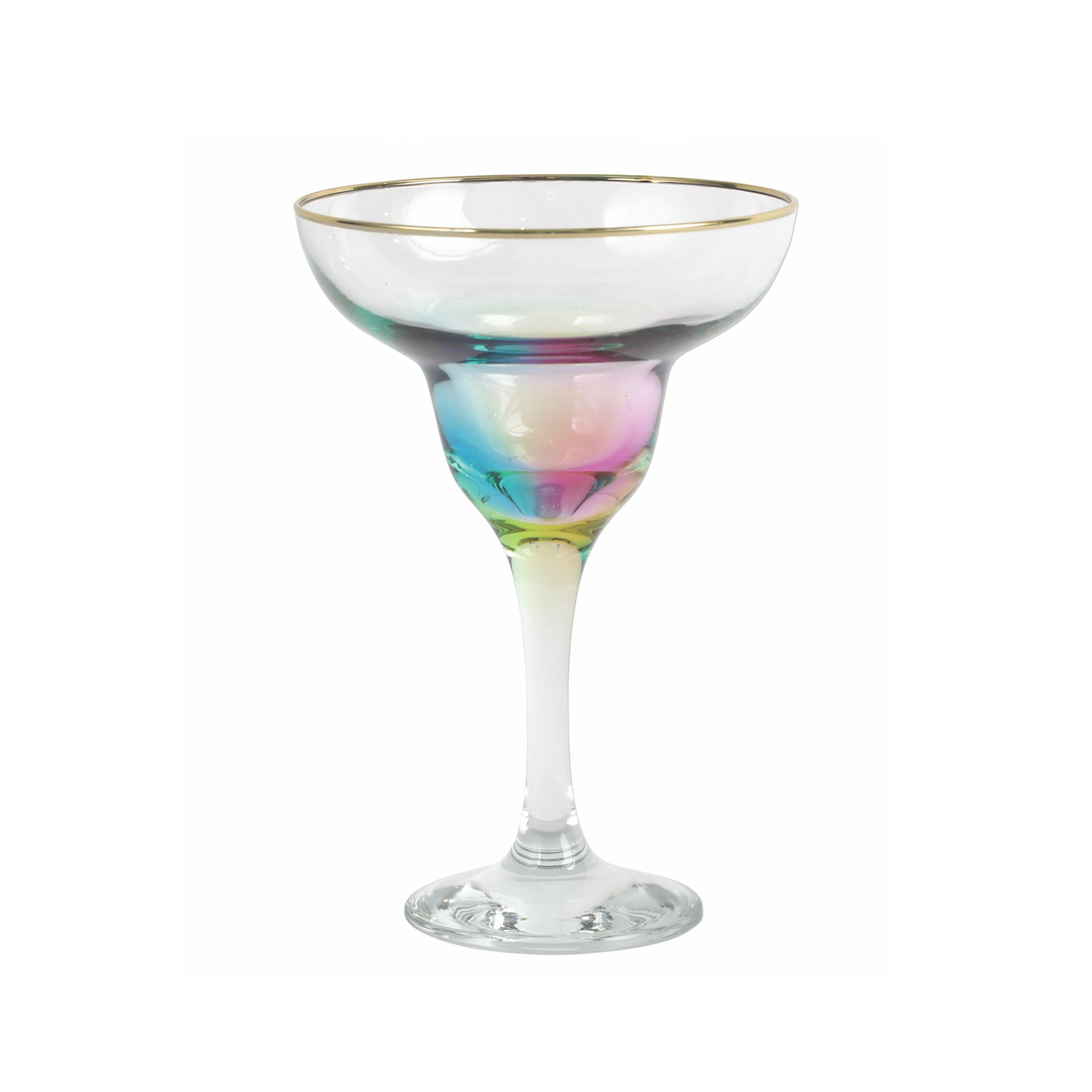  Vietri Rainbow Margarita Glass - Clear - Bonton