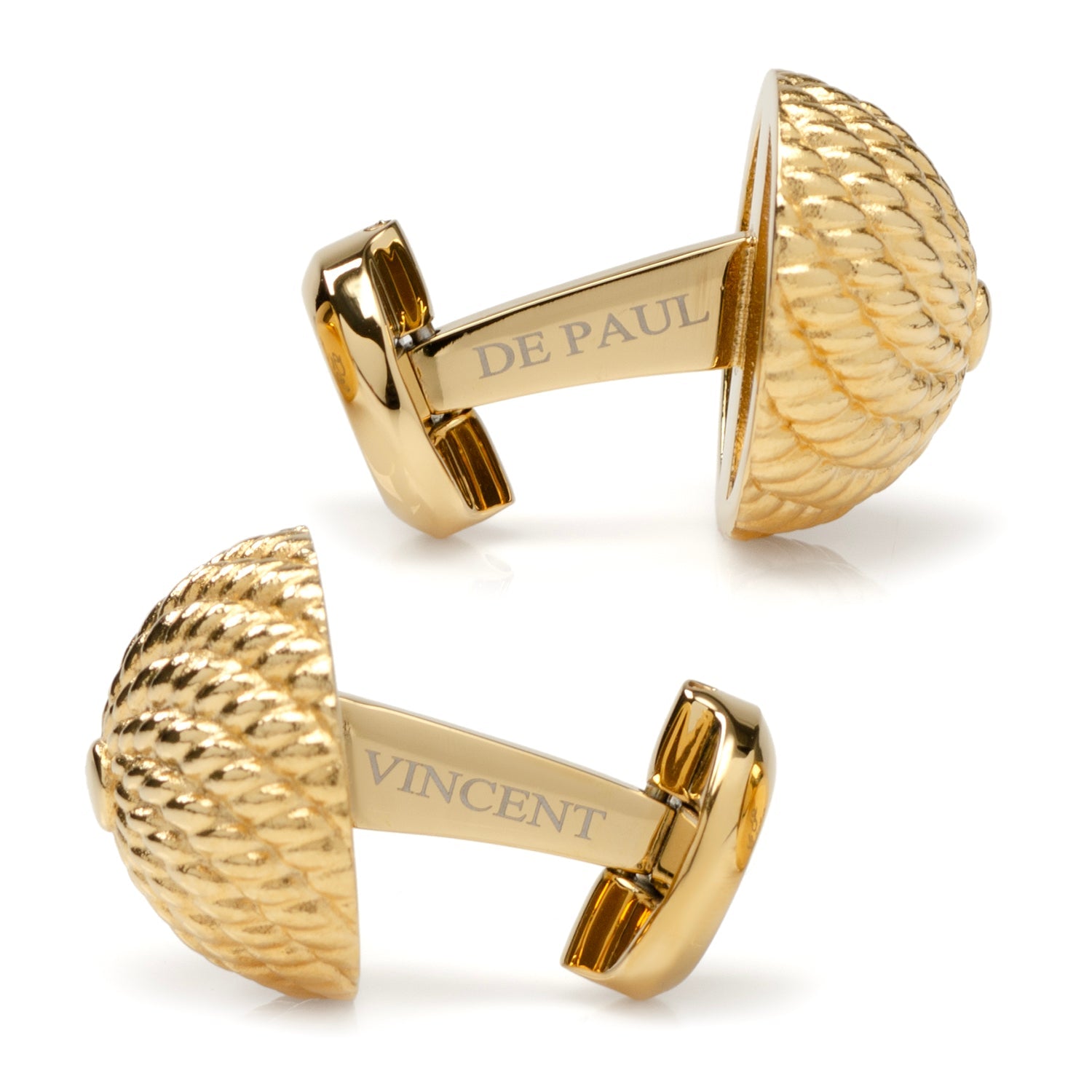  Cufflinks VDP 3D Colony Gold Stainless Cufflinks - Default Title - Bonton