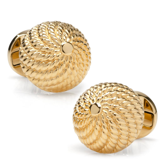 VDP 3D Colony Gold Stainless Cufflinks