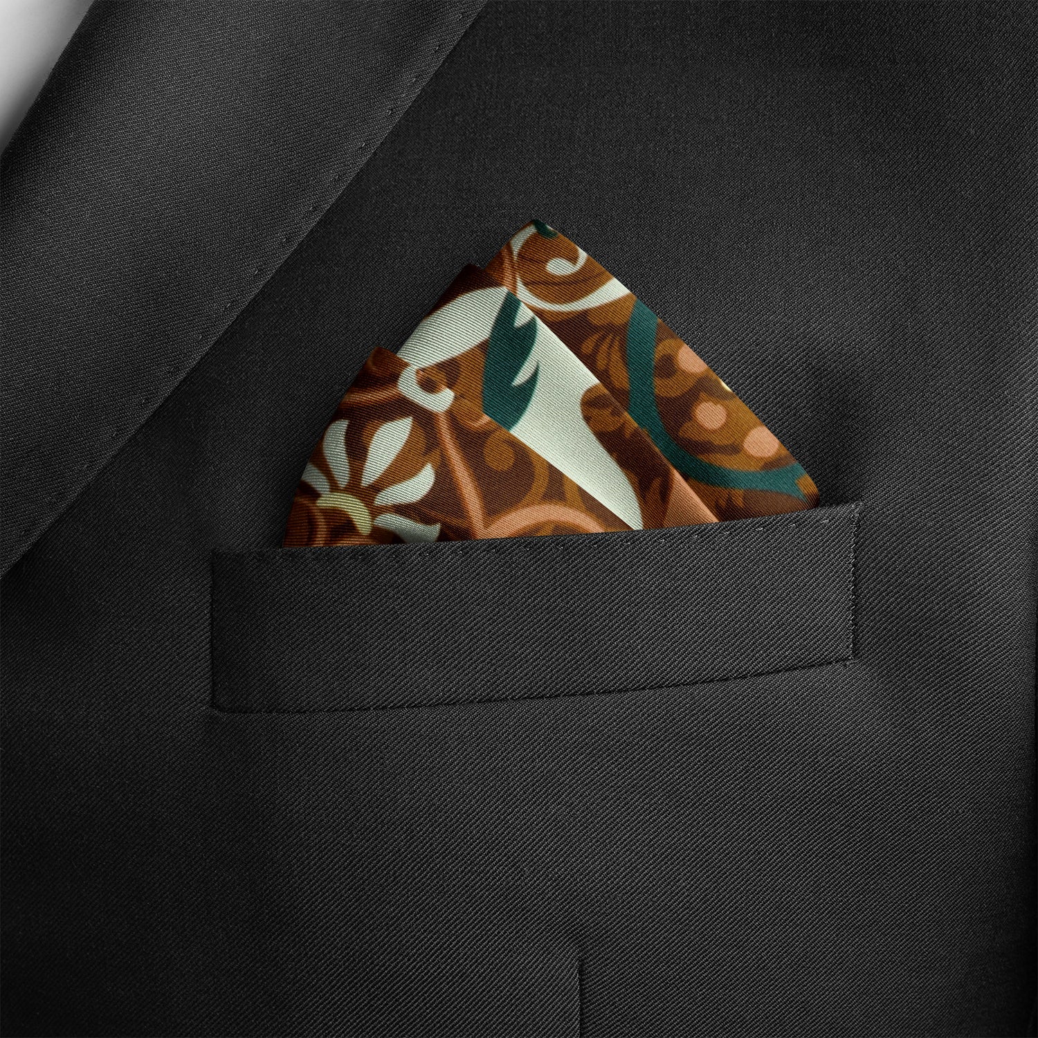  Cufflinks VDP Biltmore Renaissance Revival Brown Pocket Square - Default Title - Bonton