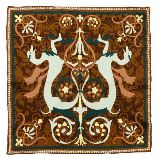 VDP Biltmore Renaissance Revival Brown Pocket Square