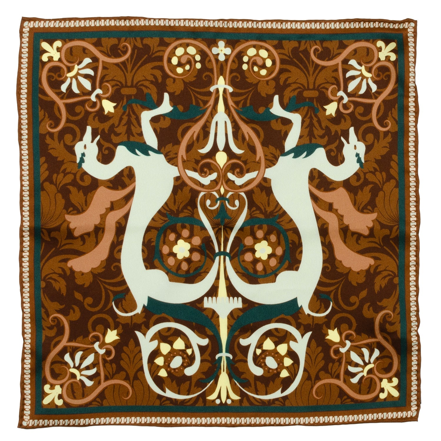  Cufflinks VDP Biltmore Renaissance Revival Brown Pocket Square - Default Title - Bonton