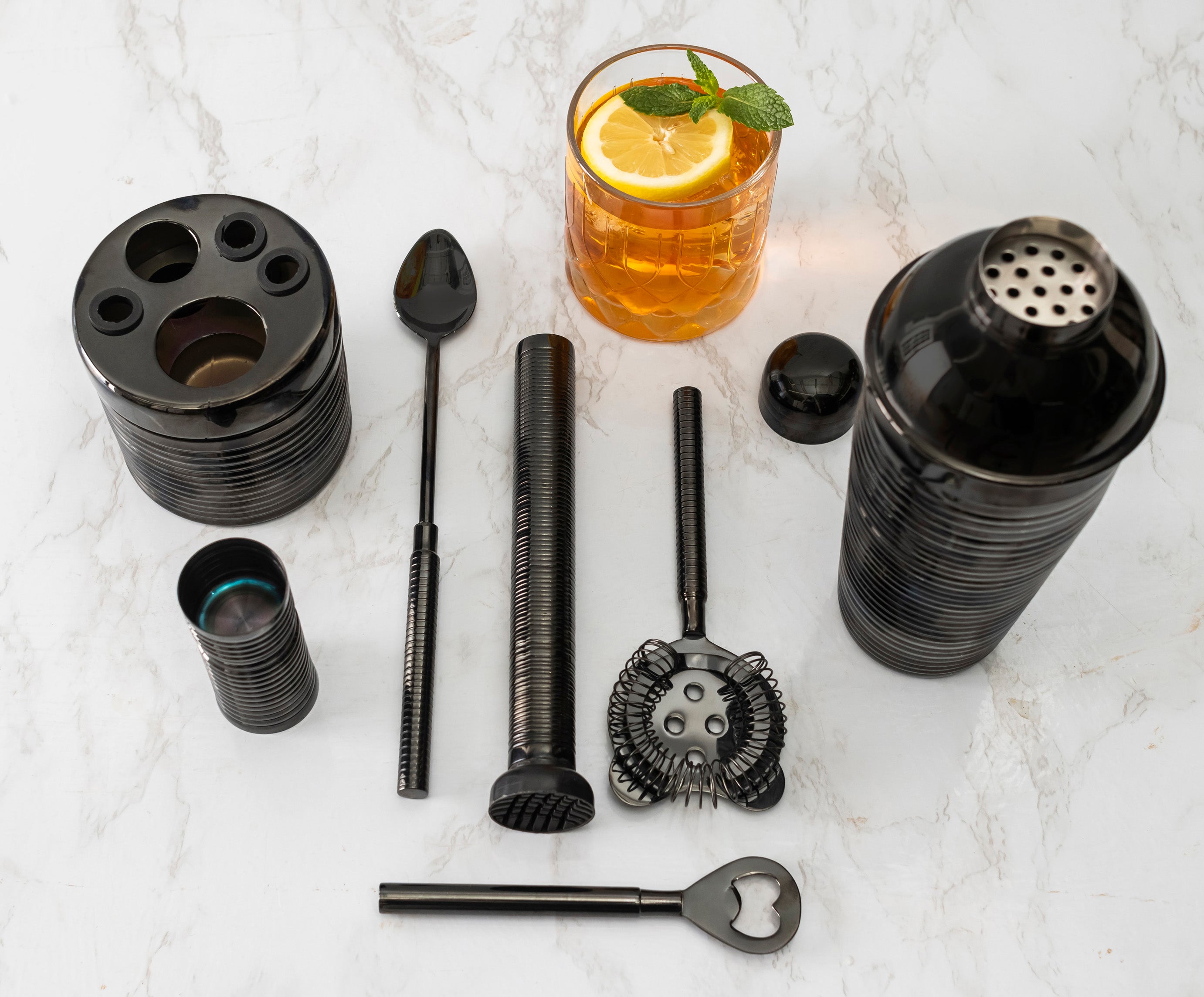  French Home French Home 7-Piece Black Barware Set - Default Title - Bonton