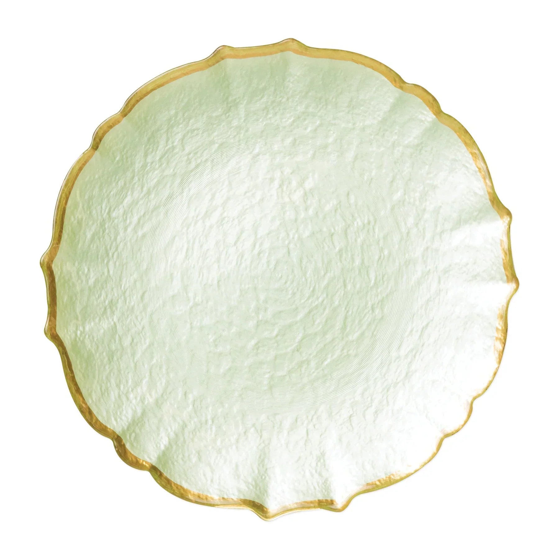  Vietri Baroque Glass Service Plate/Charger - Pistachio - Bonton