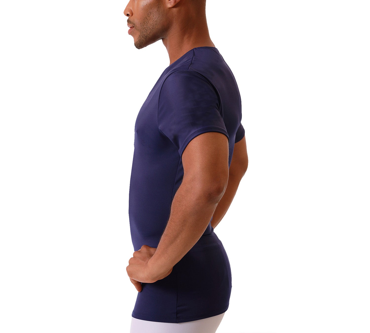 InstantFigure Insta Slim Compression V-Neck Shirt VS0001 - Black - Bonton