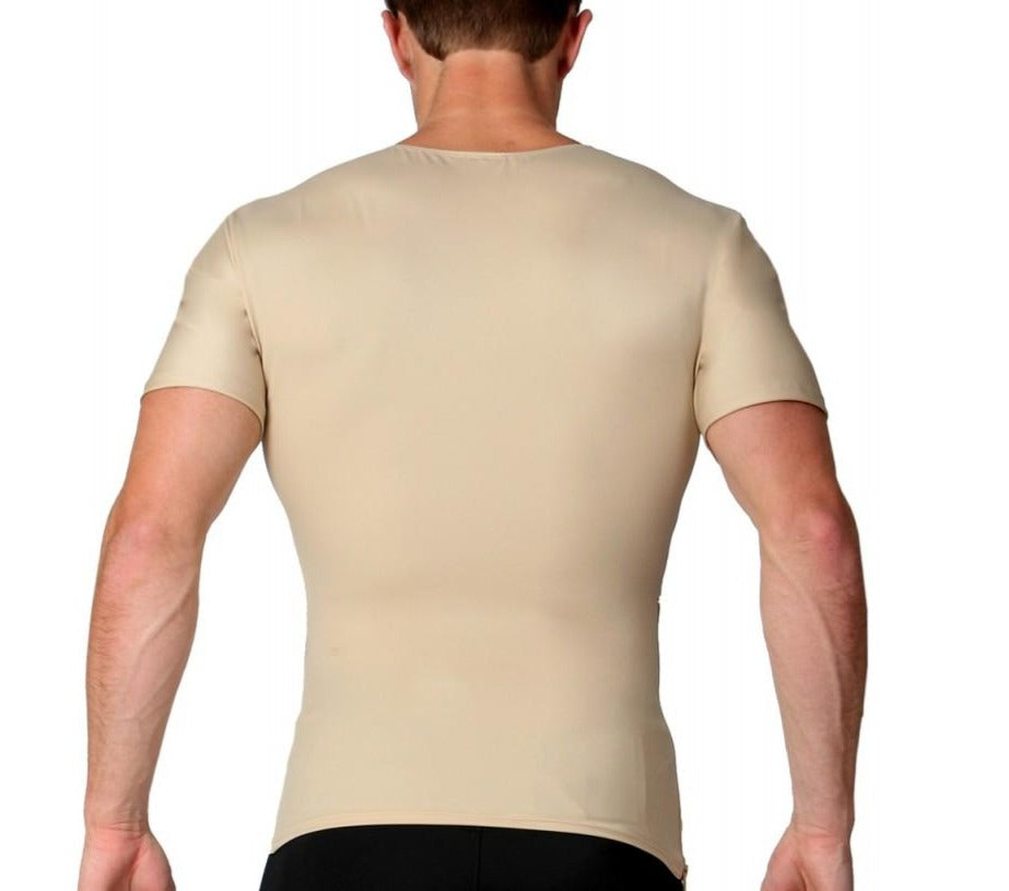  InstantFigure Insta Slim Compression V-Neck With Right Side Zip VS00Z1 - White - Bonton